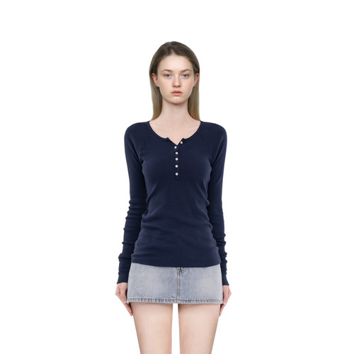 BM长袖女2025新款春秋纯色插肩显瘦圆领内搭打底衫修身高级感上衣