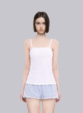 BM吊带女2026新款蕾丝拼接纯色设计感小众修身背心内搭无袖上衣