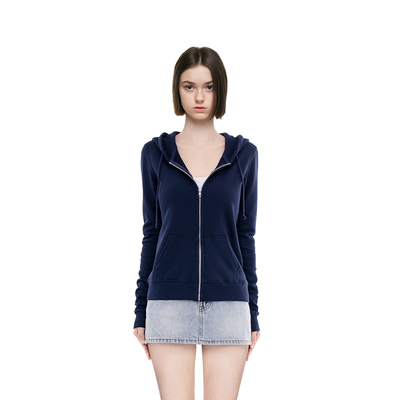 BM卫衣女纯色2026新款秋冬休闲百搭短款连帽显瘦美式长袖上衣外套