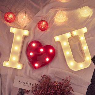 marryme求婚字母灯牌氛围装饰灯生日表白仪式感房间场景布置道具