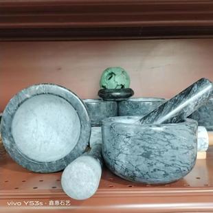 蒜泥研磨器蒜臼子 天然大理石2023外贸精品捣蒜器石臼家用厨房新品