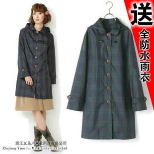 雨披秋冬风衣R 日本风衣女风雨衣男薄透气轻薄透气可爱时尚 1009