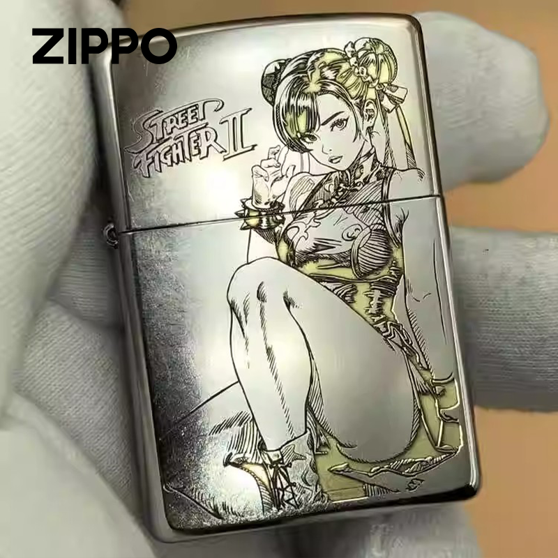 Zippo正品 街头霸王游戏 春丽 正品防风煤油打火机送男友送礼收藏