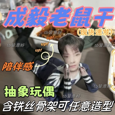 成毅老鼠干抽象玩偶周边可动人偶小人干棉花娃娃全身含铁丝骨架