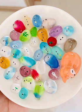 卡通高颜值迷你石宠随心配摆件