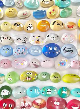 迷你彩色可爱小石头宠物解压治愈