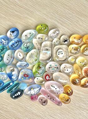 彩色宠物石头随心配高颜值可爱萌粒创意diy桌面摆件装饰儿童玩具