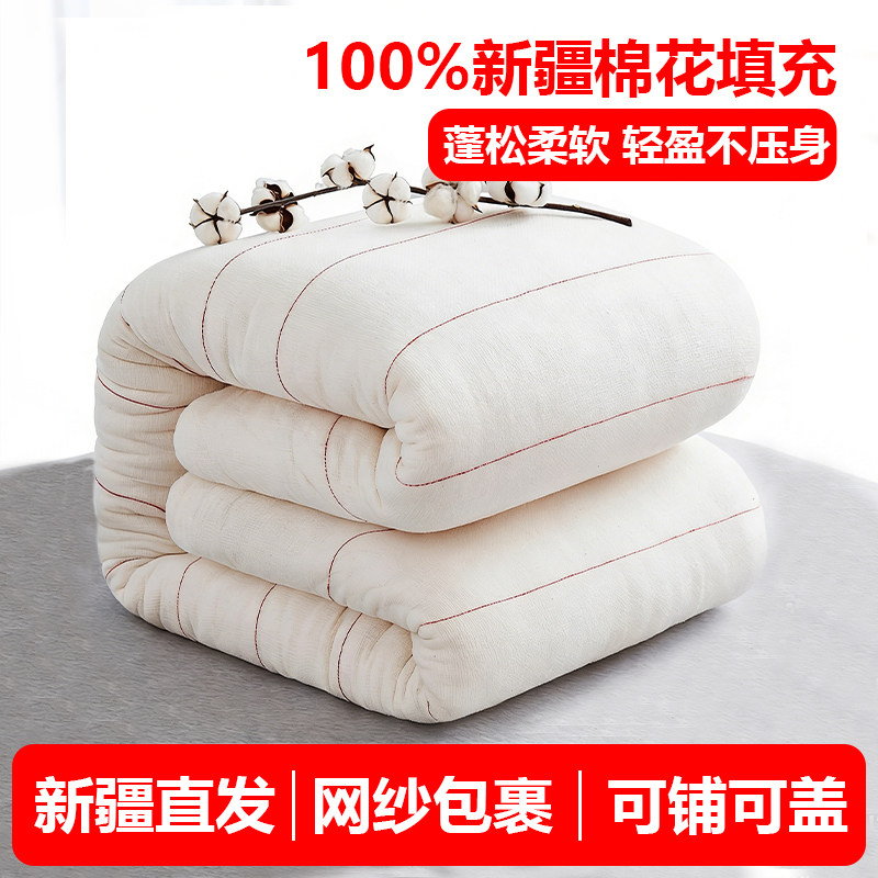 新疆一级长绒棉花被子纯棉被褥子加厚保暖全棉冬被芯手工棉絮床垫