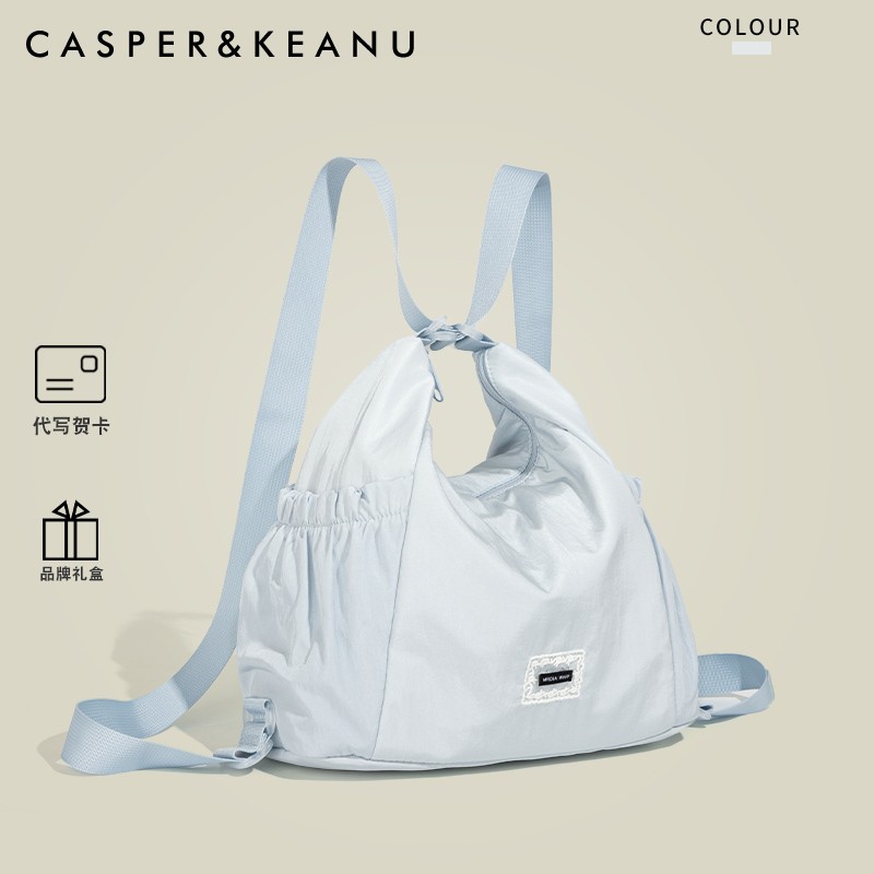 CASPER&KEANU小众设计轻便尼龙托特包女多功能百搭休闲单肩双肩包