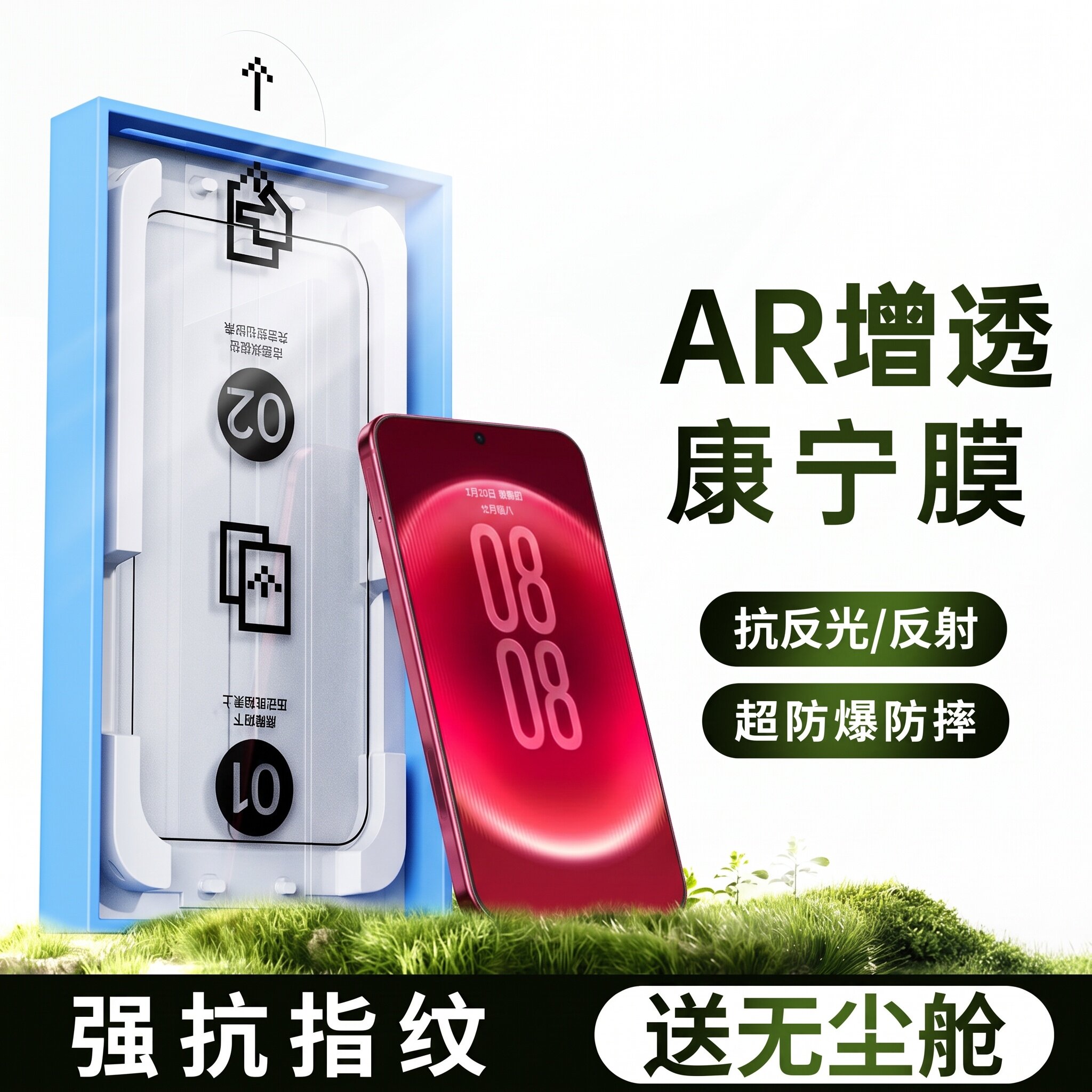 AR增透康宁玻璃全屏覆盖