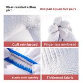 手套劳动防护耐磨加厚棉纱手套尼龙手套工作工厂工作汽车修理汽车