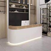 新款 收银台吧台服装 理发店柜台桌商用前台接待台饭店店铺简约现代