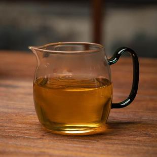 高档玻璃公道杯 耐热高硼硅加厚把手分茶器公壶煮茶加热功夫茶具
