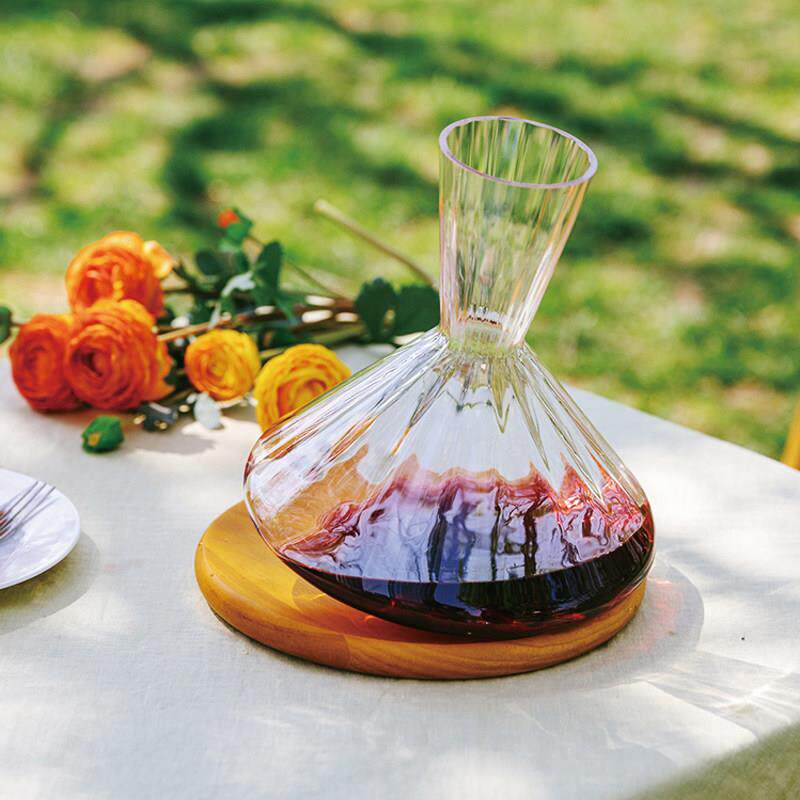 水晶红酒醒酒器酒杯套装高端家用旋转不倒翁个性创意红酒杯分酒器