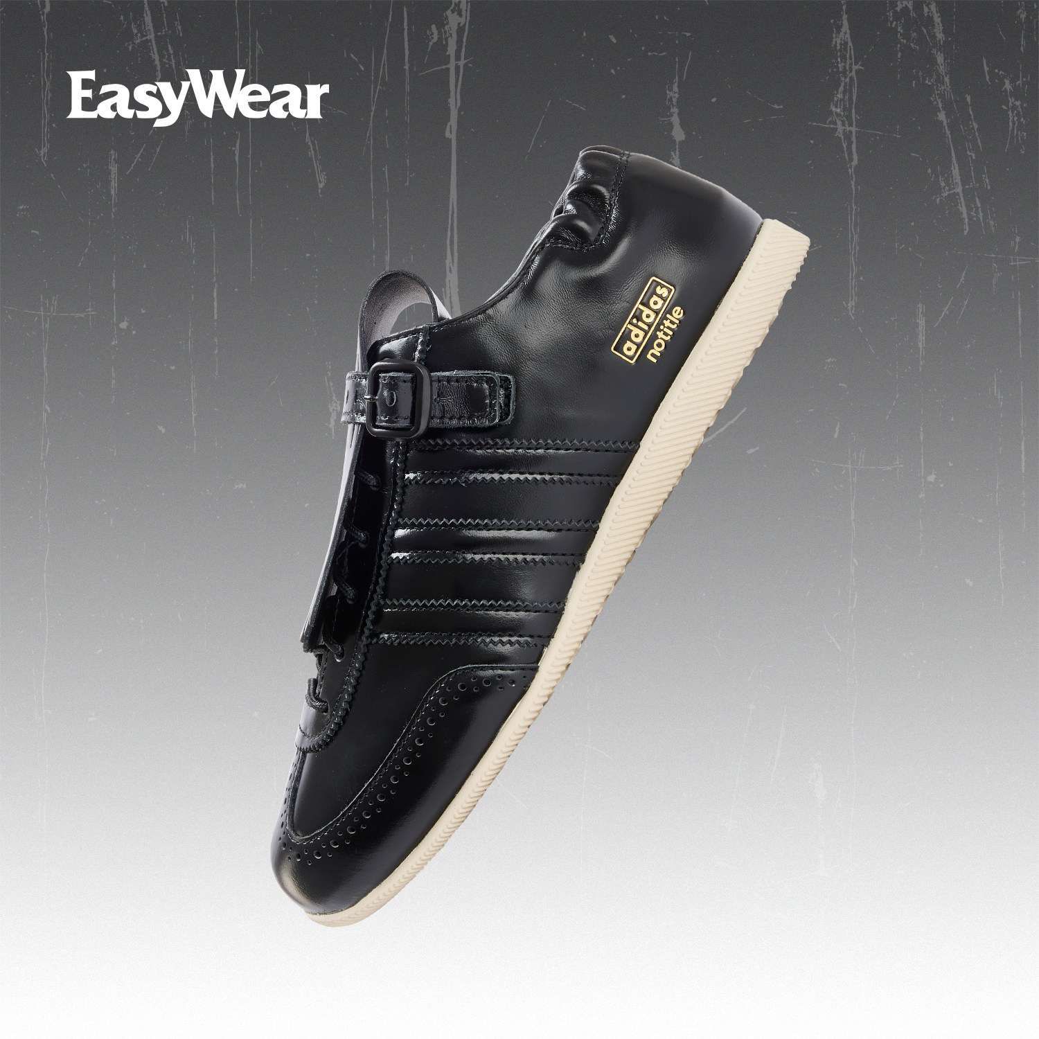 阿迪达斯Adidas X notitle限量联名黑色薄底板鞋复古休闲鞋KH8305