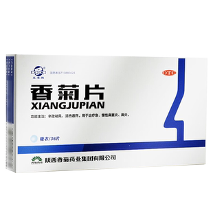 东秦牌 香菊片 0.3g*36片 辛散祛风 清热通窍 急慢性鼻炎