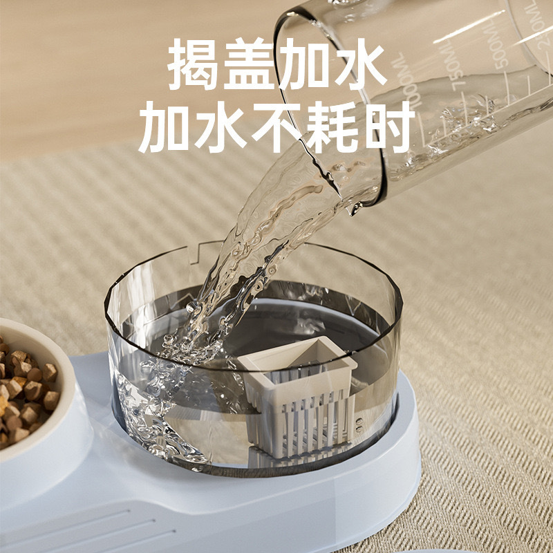 新款宠物饮水过滤流动饮水机猫咪护颈喂食器自动循环活水饮水机