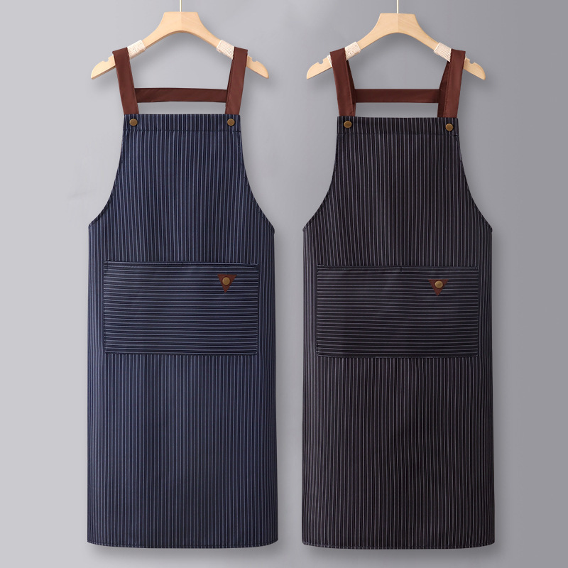 男围裙防水防油家用厨房2023款大码餐饮加肥加大做饭女工作服印字
