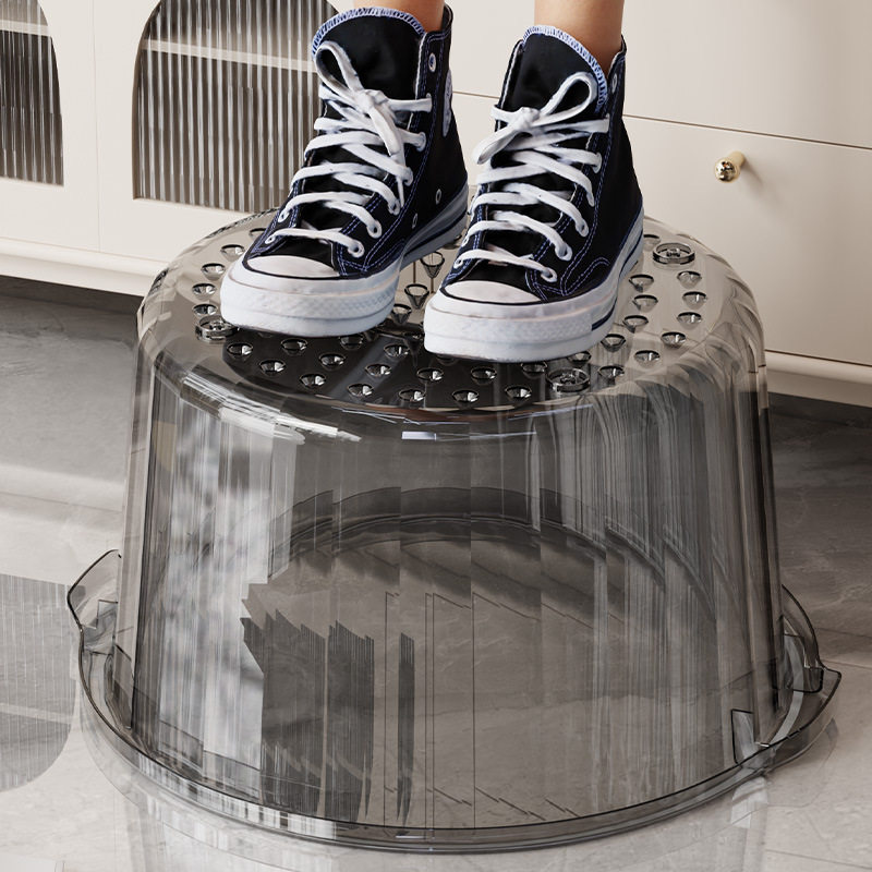 泡脚桶 带脚底按摩足浴盆家用高透明塑料PET高深洗脚大号泡脚桶盆