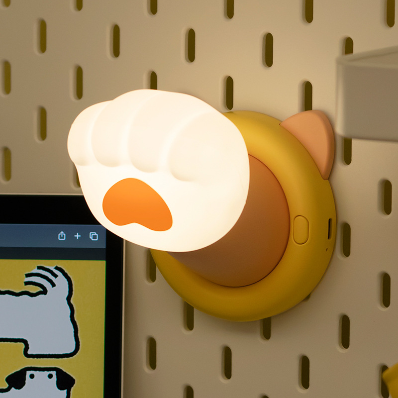 磁吸猫爪小夜灯招财萌爪拍拍灯卧室睡眠床头可爱创意生日礼物