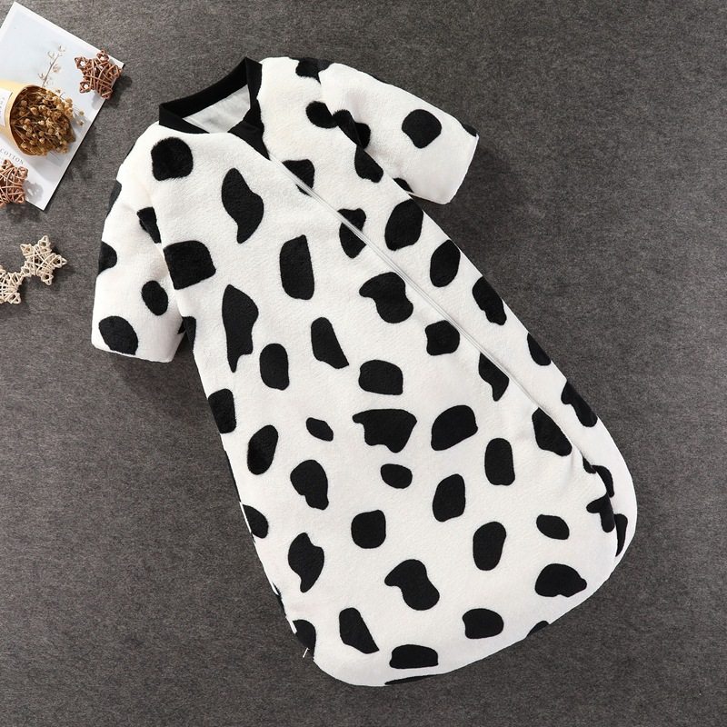 婴儿睡袋秋季儿童法兰绒包脚睡袋宝宝保暖睡衣连体衣防踢被家居服