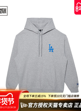 New Era纽亦华MLB春秋男女款NY潮流毛圈里休闲运动套头连帽卫衣