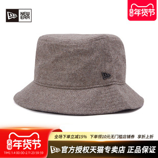 New Era官方授权正品纽亦华情侣冬日时尚呢子保暖休闲渔夫帽盆帽