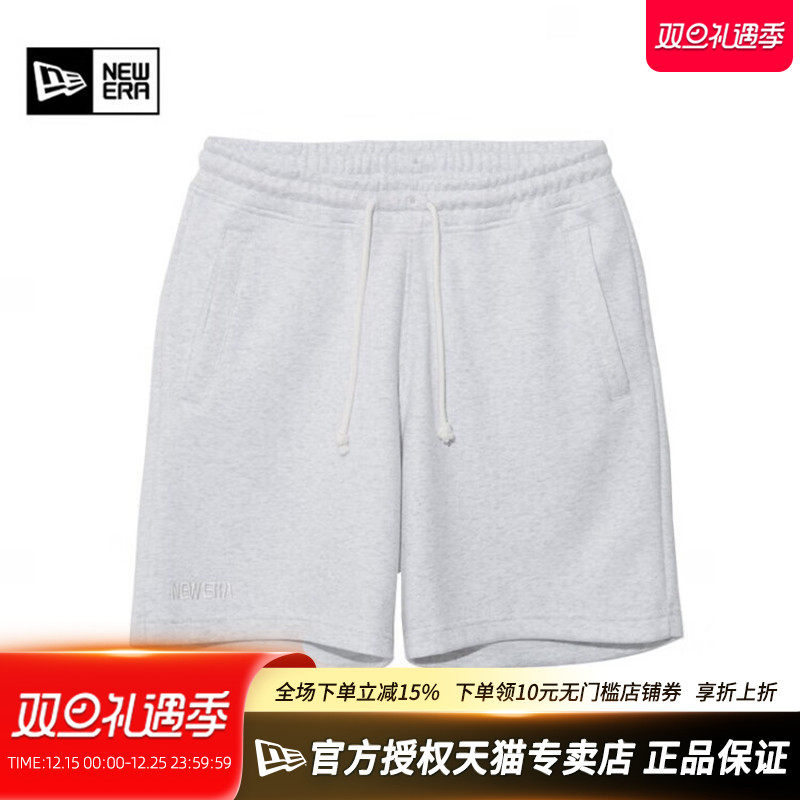 NewEra纽亦华男女款夏季透气松紧系带刺绣休闲运动短裤13086617
