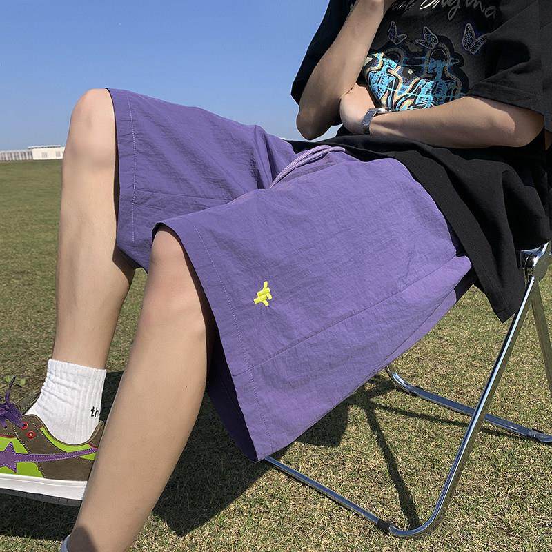 冰丝速干裤子短裤男潮牌运动裤薄款青年多巴胺2025新款夏季五分裤,男装,短裤,淘宝优惠券,粉丝福利购,淘宝优惠卷