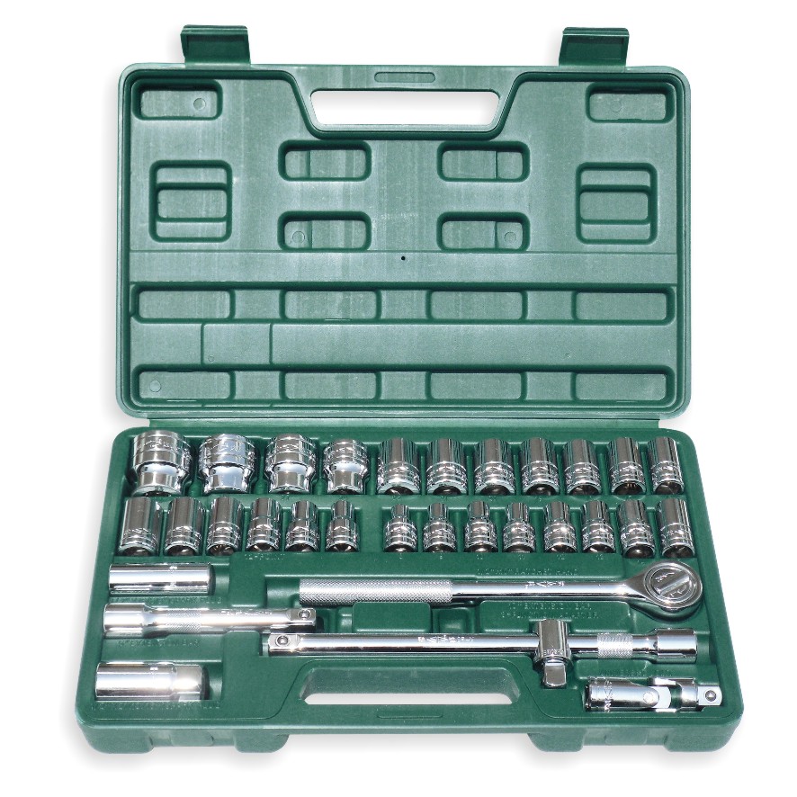 胜达套筒工具箱32件6角套筒扳手