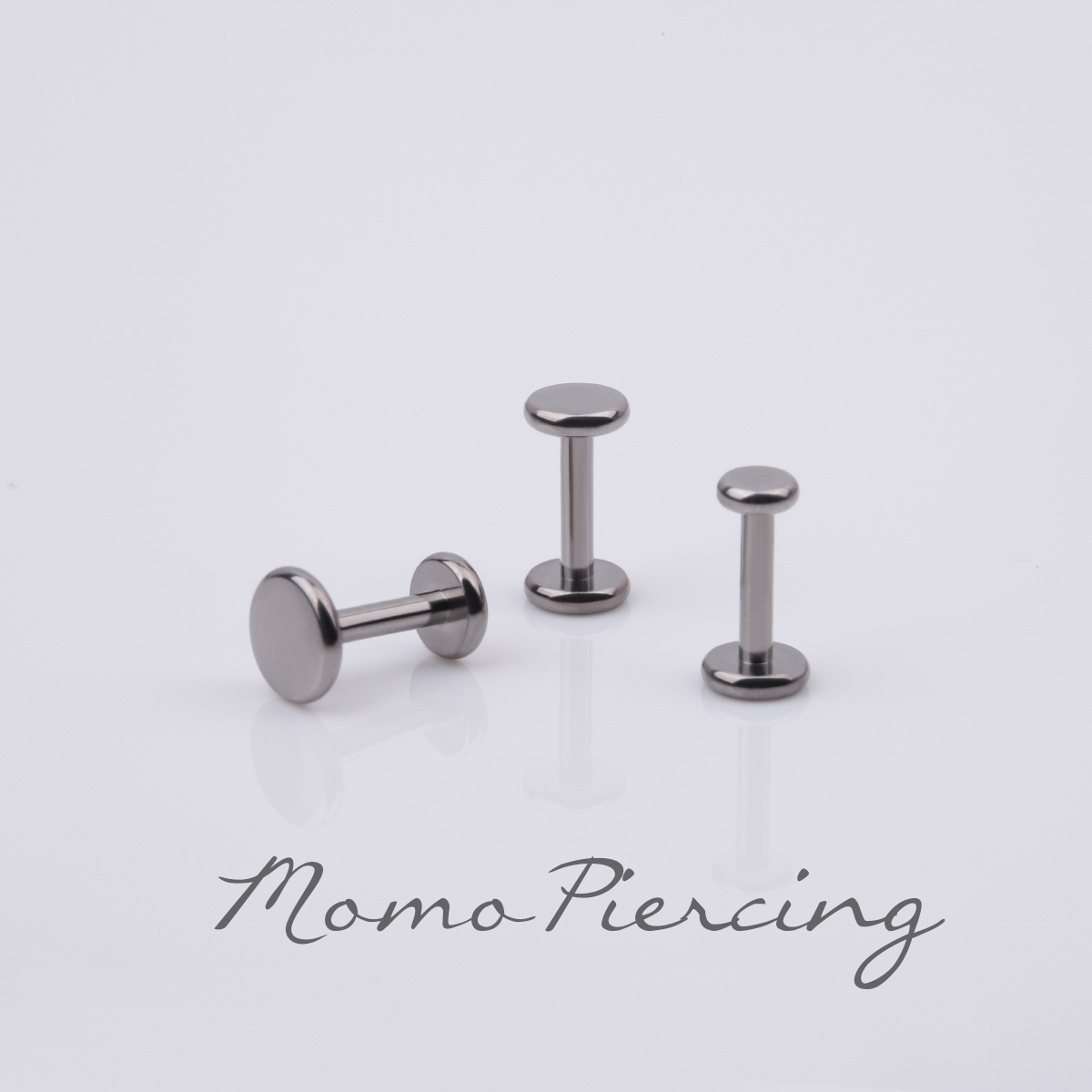 f136钛合金前后可戴圆饼耳骨钉