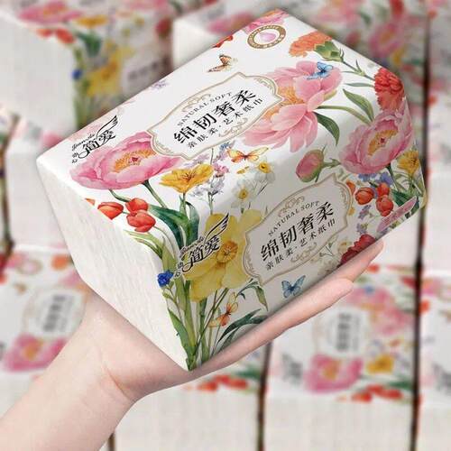 母婴适用纸巾餐巾纸厕纸原生木浆家用抽纸干湿两用花艺包装纸