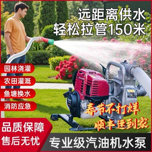 二冲四冲程汽油机水泵大流量抽水机灌溉浇菜小型高扬程抽水泵自吸