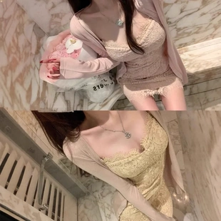 刺绣蕾丝气质姐姐女人味优雅显身材连衣裙
