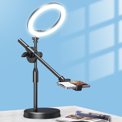 专业桌面手机直播俯拍支架补光灯光拍摄视频可360度旋转超稳不晃