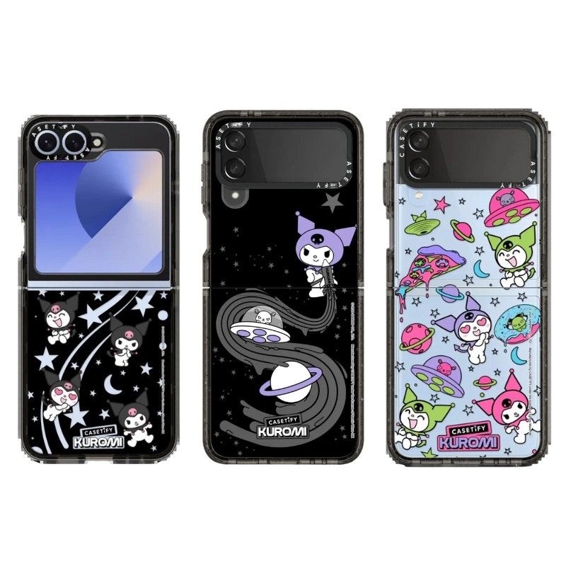 星球库洛米三星手机壳透明亚克力适用于Samsung zflip6/zflip5/zflip4折叠保护套防摔卡通可爱潮酷