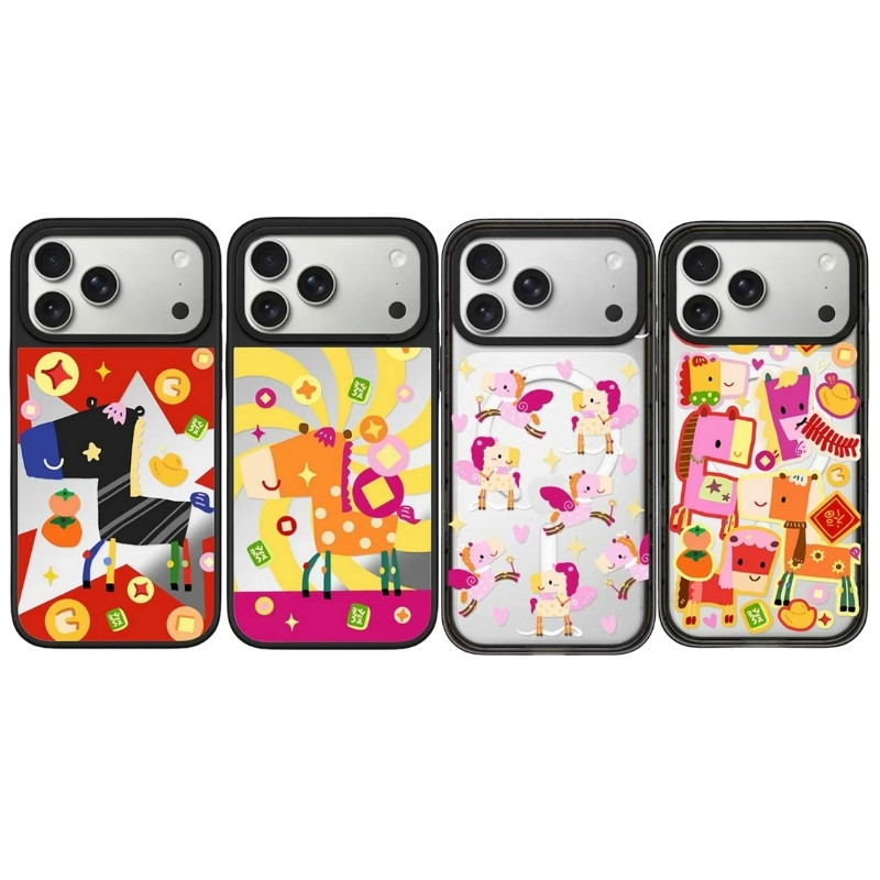 幸运马年iphone17promax手机壳防摔磁吸亚克力magsafe镜面保护套适用于苹果16pro/15/14可爱创意个性高级