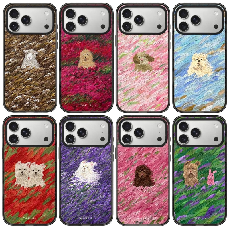 潦草小狗iphone17promax手机壳防摔磁吸亚克力magsafe镜面保护套适用于苹果16pro/15/14可爱创意个性高级情侣