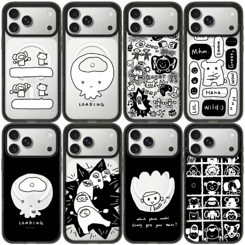 社交电量iphone17promax手机壳防摔磁吸亚克力magsafe镜面保护套适用于苹果16pro/15/14可爱创意个性高级