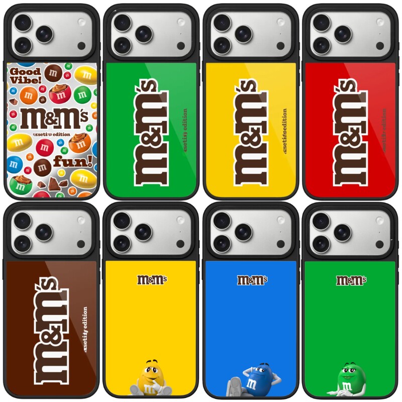 m&m豆iphone18promax手机壳防摔磁吸magsafe镜面保护套适用于苹果16pro/15/14可爱创意个性高级