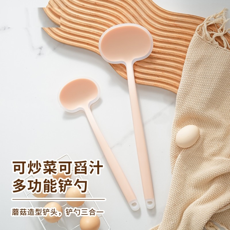 硅胶蘑菇头锅铲家用长柄炒菜铲子炒勺不粘锅专用食品级耐高温日式