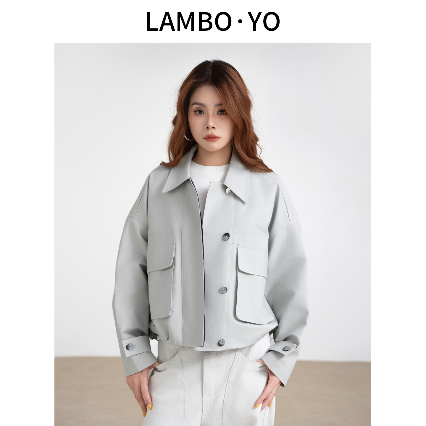 LAMBOYO翻领廓形时尚外套