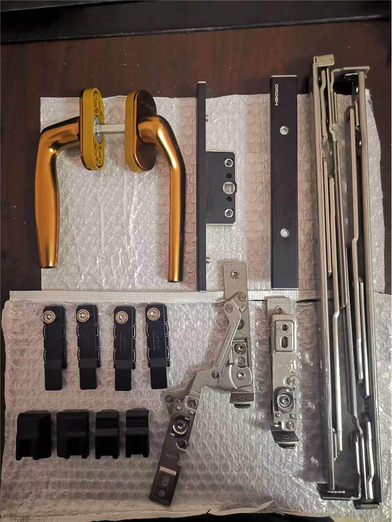 正品oos窗m霍曼外开纱一体五金配a件pun套系统门整窗执手窗纱铰链