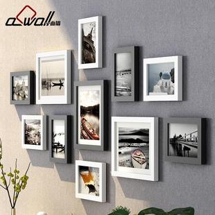 客厅相框挂墙相片墙洗照片做成画框组合连体挂免打孔框上创意定制