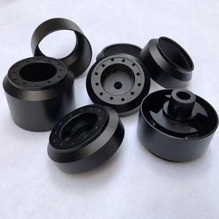 改装 赛车方向盘底座连接座外盖铝合金底座铝护套多尺寸黑色耀眼