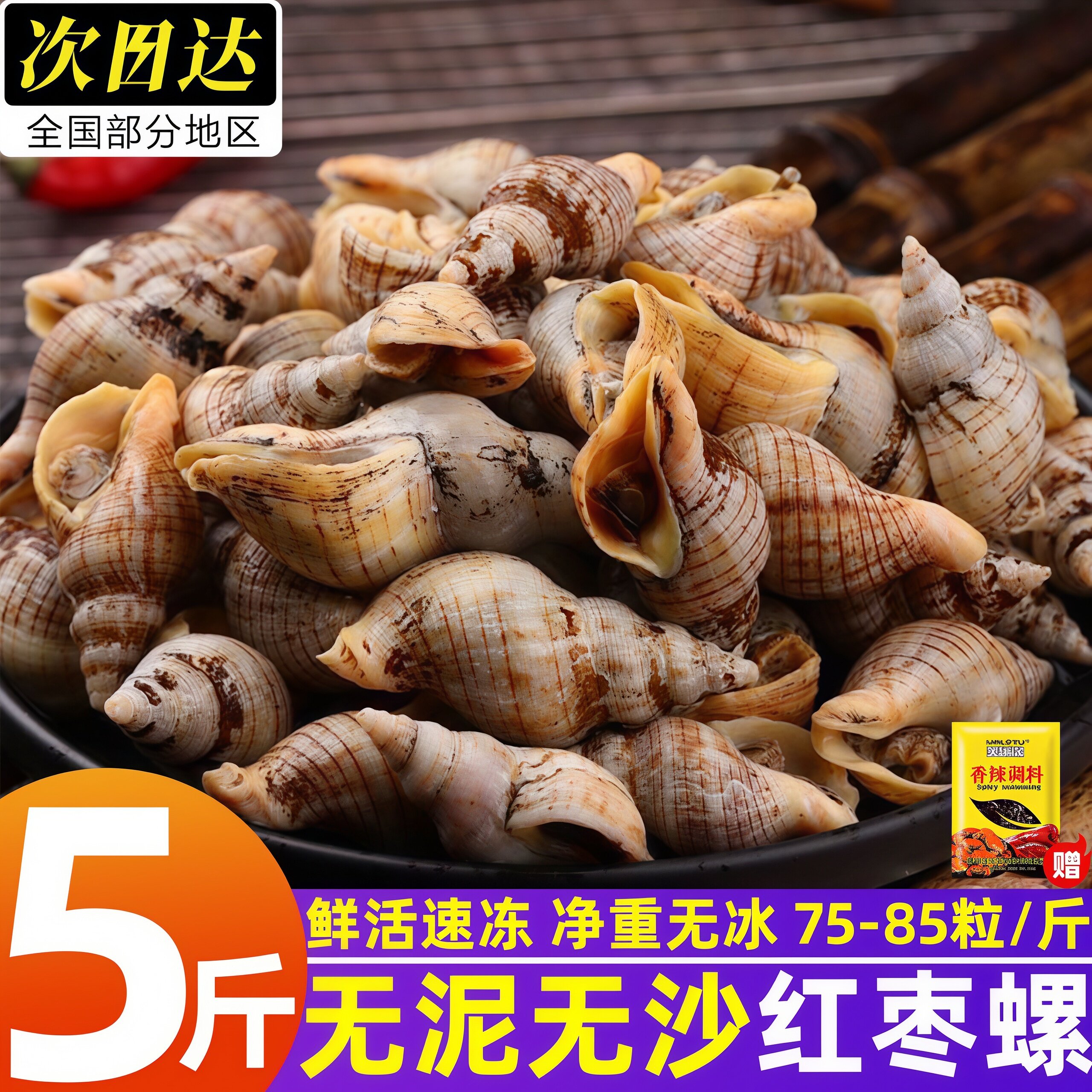 辽宁丹东鲜冻贝贝螺海瓜子螺