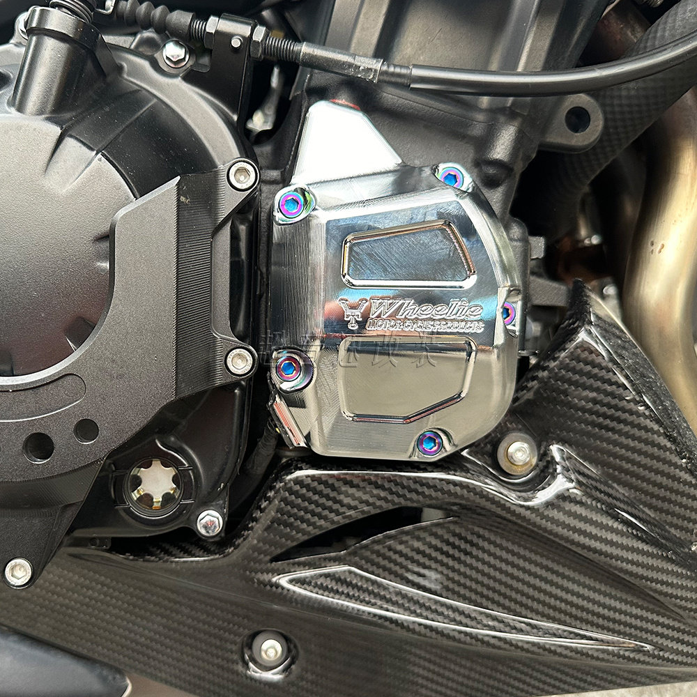适用川崎z900rs威力小边盖 曲轴盖 Z900脉冲星盖 CNC 18-24年