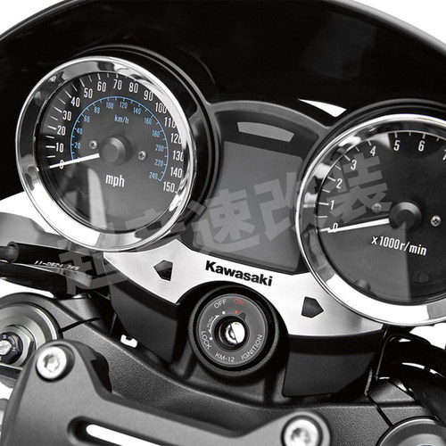 适用于川崎Z900RS 改装仪表装饰件 CNC铝合金贴纸 Z650RS徽标