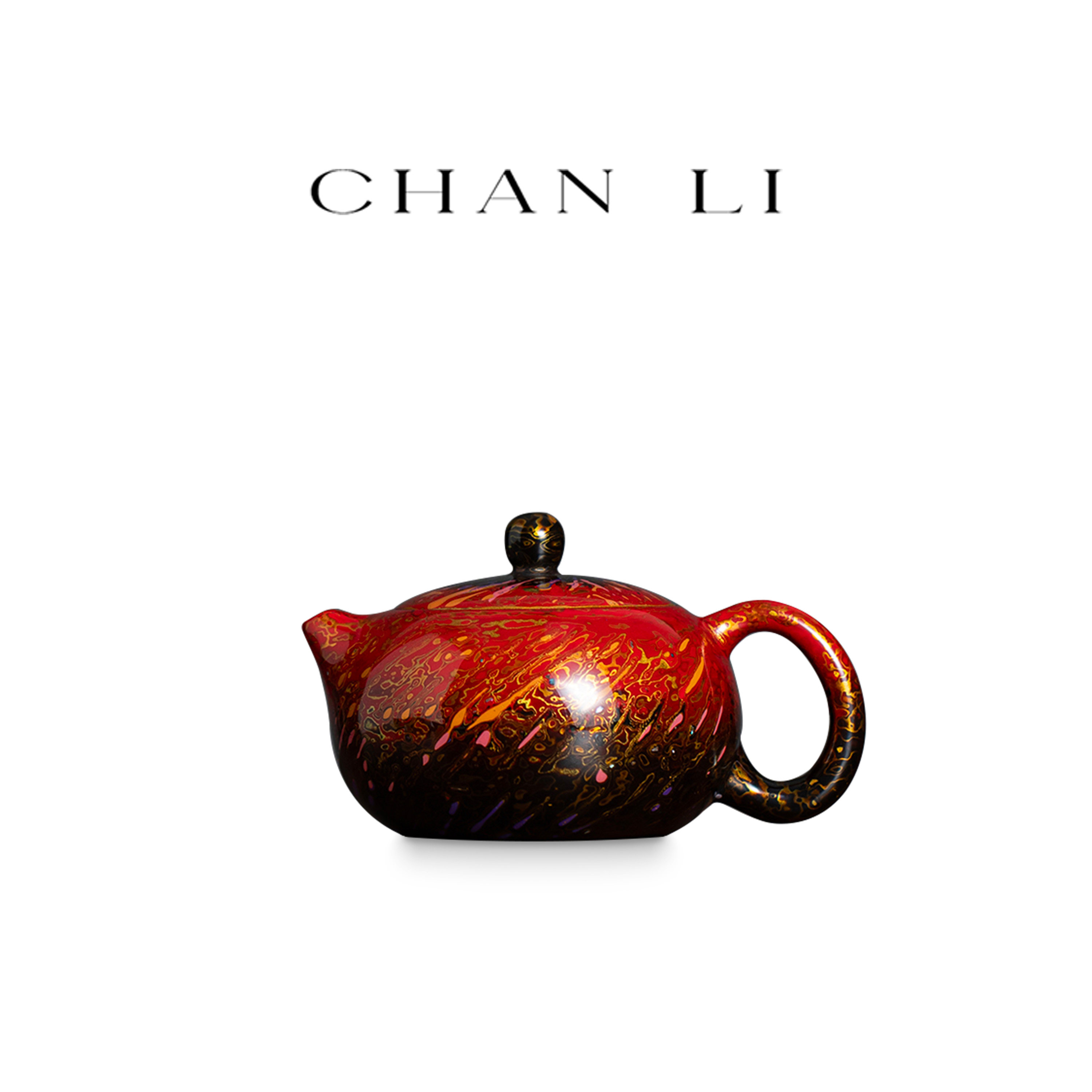 非遗大漆丨渐变西施壶x莲花壶承x五福杯套装高颜值茶桌茶具