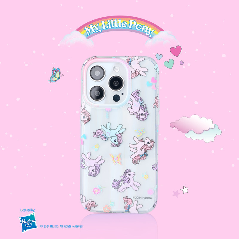 小马宝莉适用苹果15promax新款手机壳镭射透明男15pro防